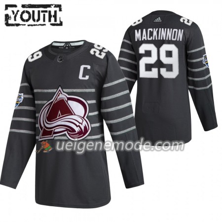 Kinder Colorado Avalanche Trikot Nathan MacKinnon 29 Grau Adidas 2020 NHL All-Star Authentic